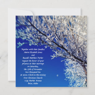 Arbre surgelé avec invitation de mariage lune