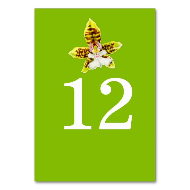 Arbre verdoyante orchidée mariage numéros de table (Dos)