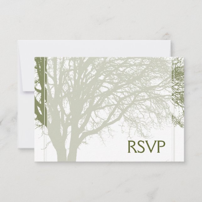 Arbre vert de la vie Barre Mitzvah RSVP (Devant)