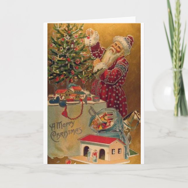 Arbre victorien équilibrant la carte de Noël de (Devant)