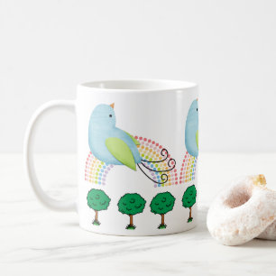 Arbres arc-en-ciel d'oiseaux Mug
