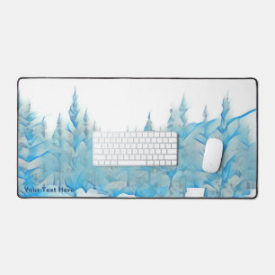 Arbres bleus neigeux