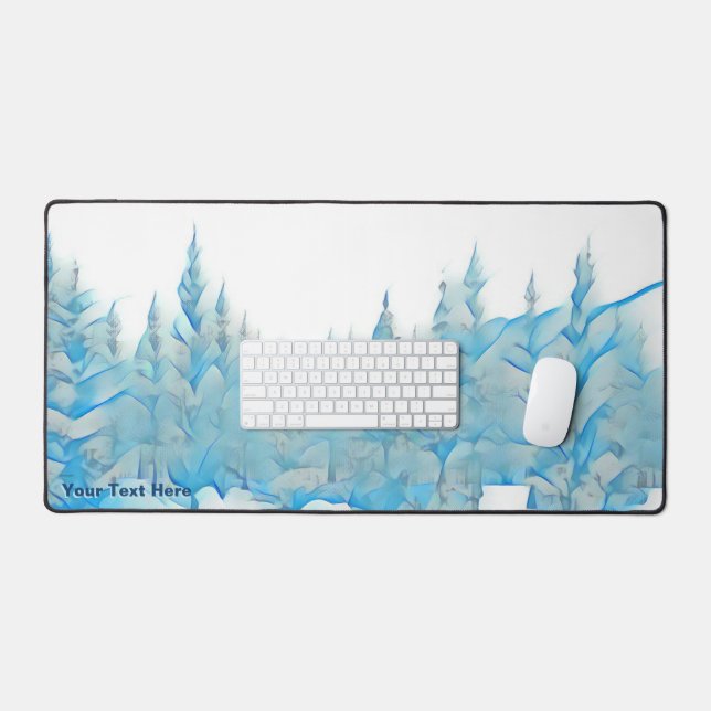 Arbres bleus neigeux (Clavier et souris)