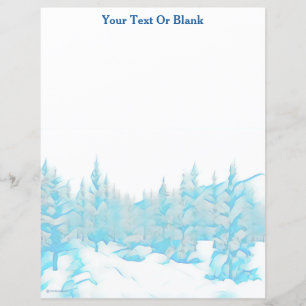 Arbres bleus neigeux