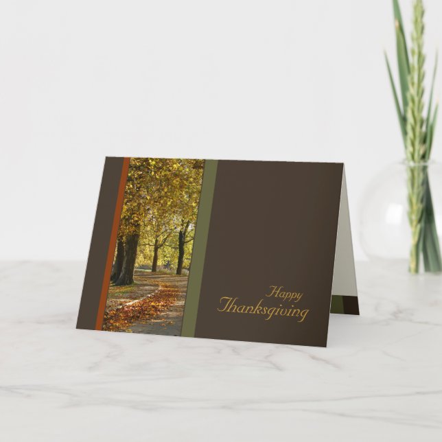 Arbres d'automne Carte Thanksgiving (Devant)