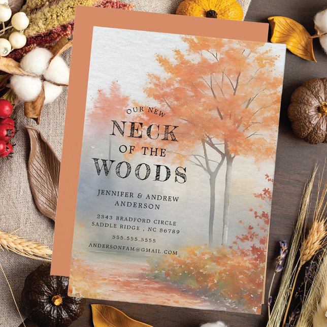 Arbres d'automne en mouvement Faire-part (Créateur téléchargé)