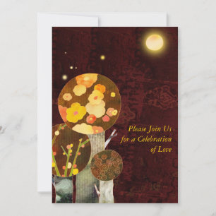 Arbres d'automne lunaires : Invitations Mariages d