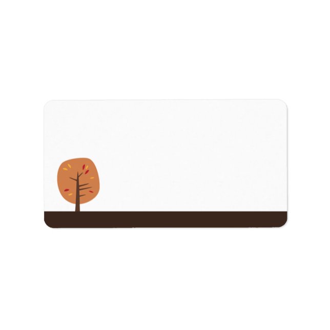 Arbres d'automne rétro | ÉTIQUETTE DE ADRESSE (Devant)