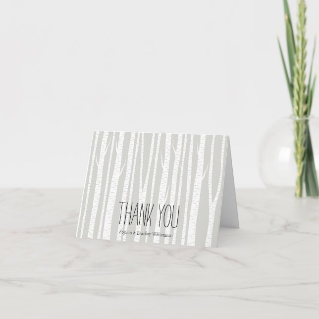 Arbres de bouleau blanc Merci (Devant)