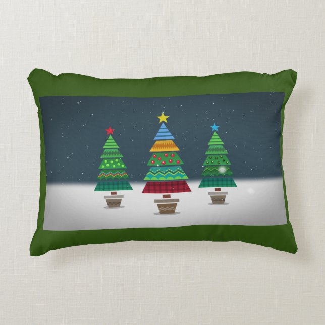 **ARBRES DE NOËL ARTISANAUX** COUSSIN (Devant)