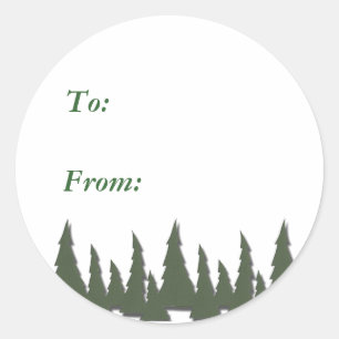 Arbres de Noël d'O - étiquettes de cadeau de No