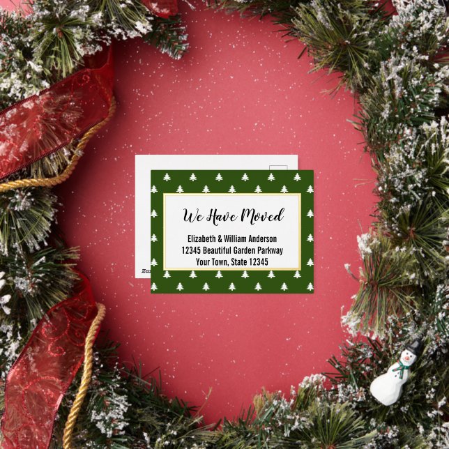 Arbres de Noël Faire-part de déménagement vert et  (Insitu)