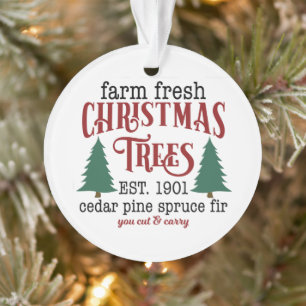 Arbres de Noël frais de la ferme Ornement de Noë