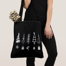Arbres de Noël minimalistes avec Sac fourre-tout o