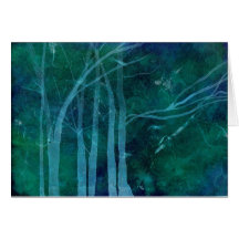 Arbres de turquoise - carte vierge -