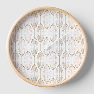 Arbres d'hiver Horloge encadrée en bois