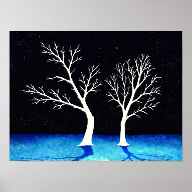 Arbres d'hiver - Impression Art numérique (Devant)
