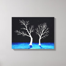 Arbres d'hiver - Impression en toile