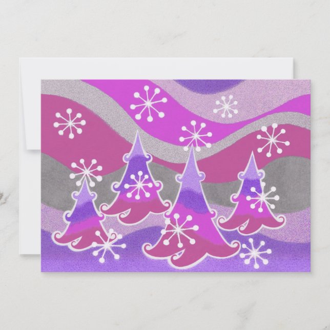 Arbres d'hiver Invitation violette (Devant)