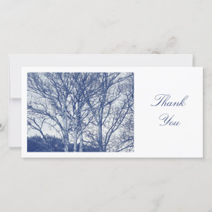Arbres en hiver - Effet Cyanotype - Merci