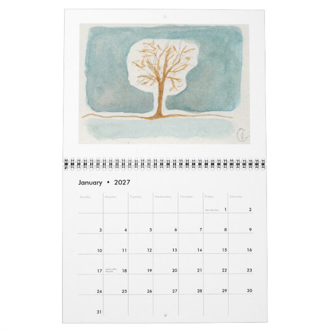 Arbres et calendrier des montagnes 2011 (Jan 2027)