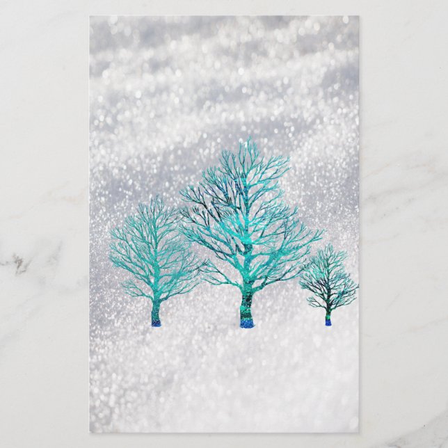 Arbres et cristaux de neige (Devant)