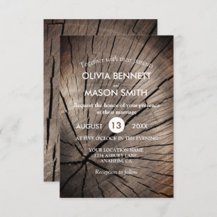 Arbres et nature Faire-part de mariage texturé