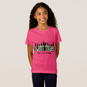 Arbres plantes - Sauvez notre planète, T-shirt ros