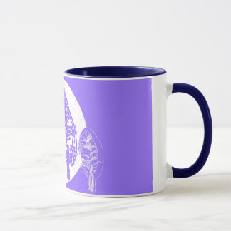 Arbres pourpres et mugs lunes