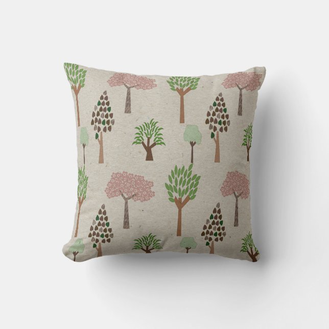 Arbres saisonniers Accent Coussin (Recto)