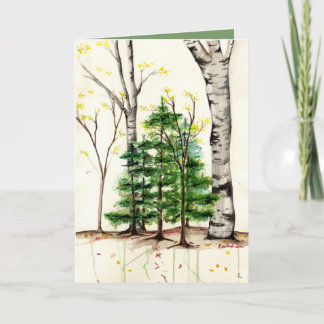arbres toute la carte de voeux d'occasion