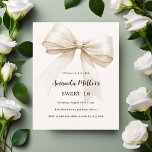 Arc beige élégant Sweet 16 invitation<br><div class="desc">Un arrière - plan beige doux,  crème,  décoré d'un grand arc. Personnalisez et ajoutez un nom et des détails du parti. 1 feuille = 1 invite imprimé bord à bord.</div>