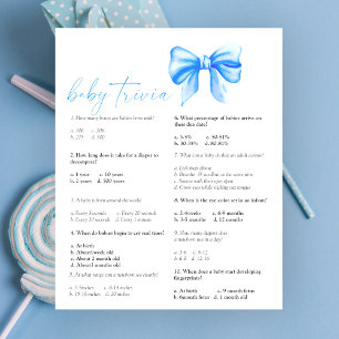 Arc bleu - Bébé Quiz Jeu de Baby Shower