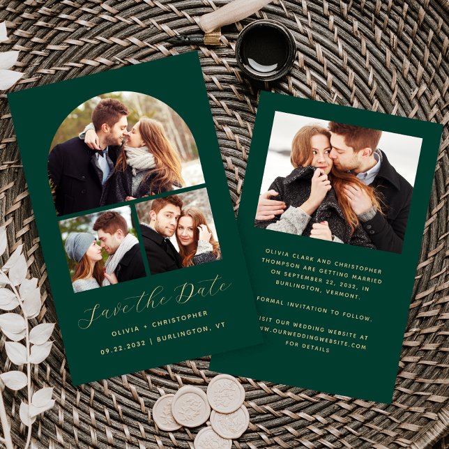 Arc budgétaire 4-Photo Collage vert Enregistrer la (Créateur téléchargé)