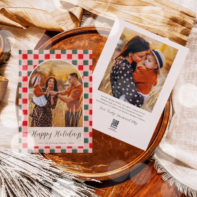 Arc de Bohême Script Noël Carte photo de vacances (Créateur téléchargé)