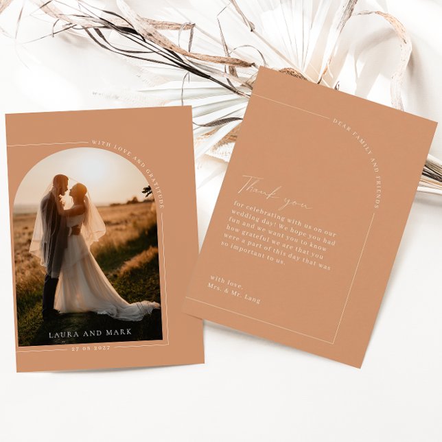 Arc de rouille moderne et élégant Carte de remerci (Créateur téléchargé)