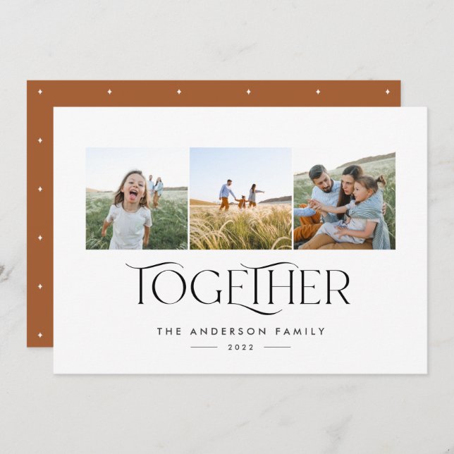 Arc de rouille photo moderne 3 ensemble typographi (Devant / Derrière)