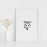 Arc de Triomphe Illustration à la main Poster<br><div class="desc">Il s'agit d'une illustration dessinée à la main de l'Arc de Triomphe à Paris.</div>