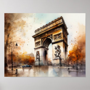 Arc De Triomphe Paris France Art Imprimer Poster