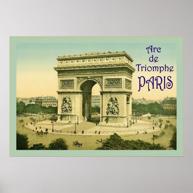 Arc de Triomphe ~ Paris ~ Poster Vintage voyage (Devant)