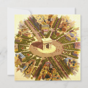 Arc de Triomphe vintage, Paris, France Art de voya