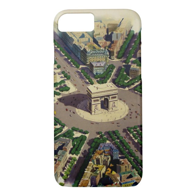 Arc de Triomphe vintage Paris iPhone 7 Coque (Dos)