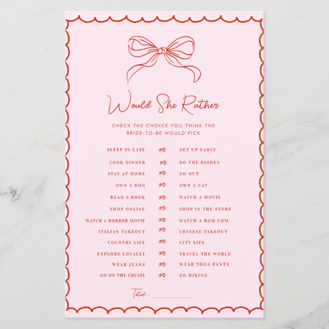 Arc Dessiné à la Main Rouge et Rose 'Would She Rat (Devant)