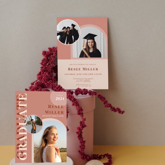 Arc élégant Photo Graduation Party Invitation (Stylish Arch Photo Graduation Party Invitation)
