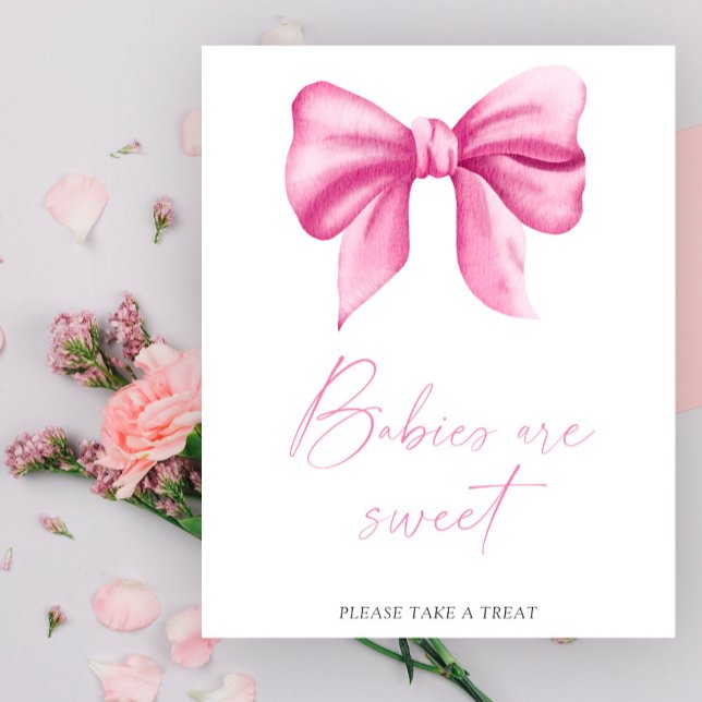 Arc en aquarelle rose - bébés sont doux affiche (Créateur téléchargé)