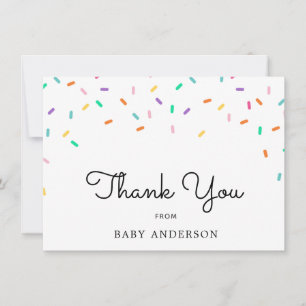 Arc en arc-en-ciel arrose le Merci bébé