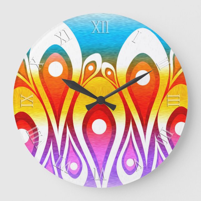 Arc en arc-en-ciel Dentelle Dream Horloge murale (Recto)