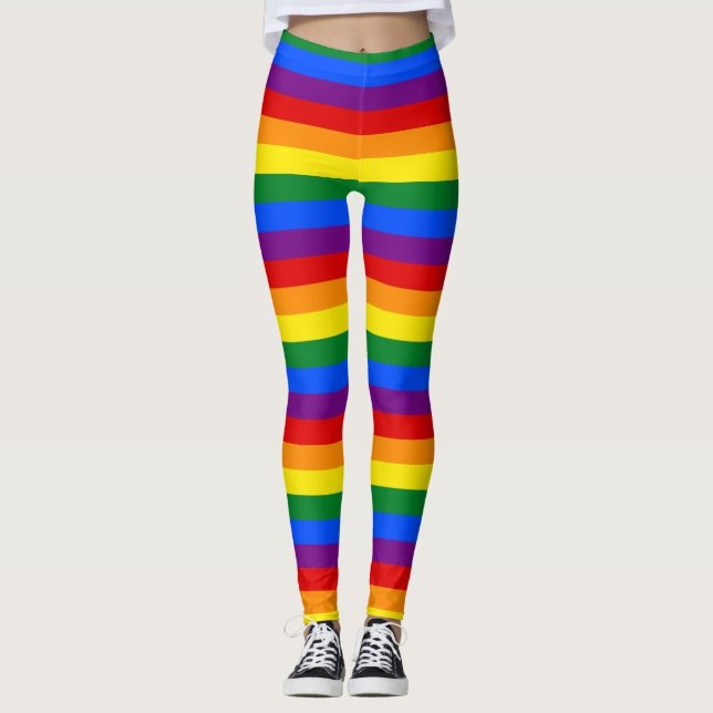 Arc en arc-en-ciel Gay pride Design Leggings (Devant)