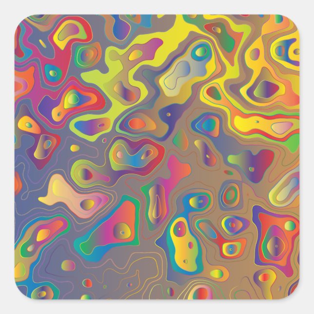 Arc en arc-en-ciel gouttes d'eau autocollants (Devant)