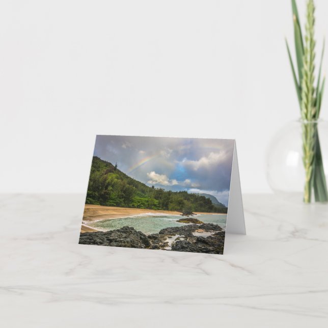 Arc en ciel à Lumaha'i Beach, Kauai, Hawaii (Devant)